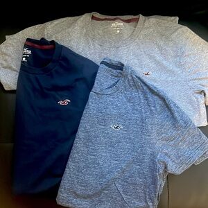 3 Hollister Crew Neck Tees